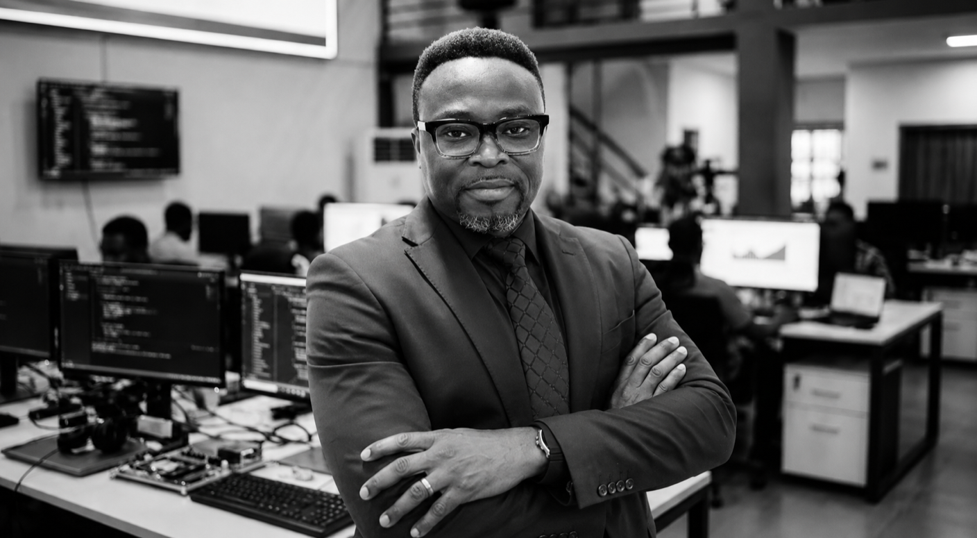 Portrait of Babatunde Adelowokan.